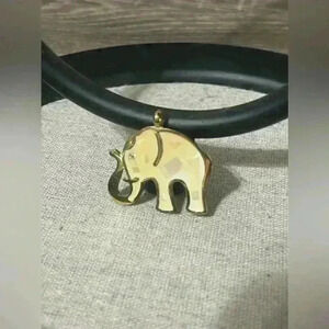 Gold Tone Elephant Necklace Charm, No chain!
